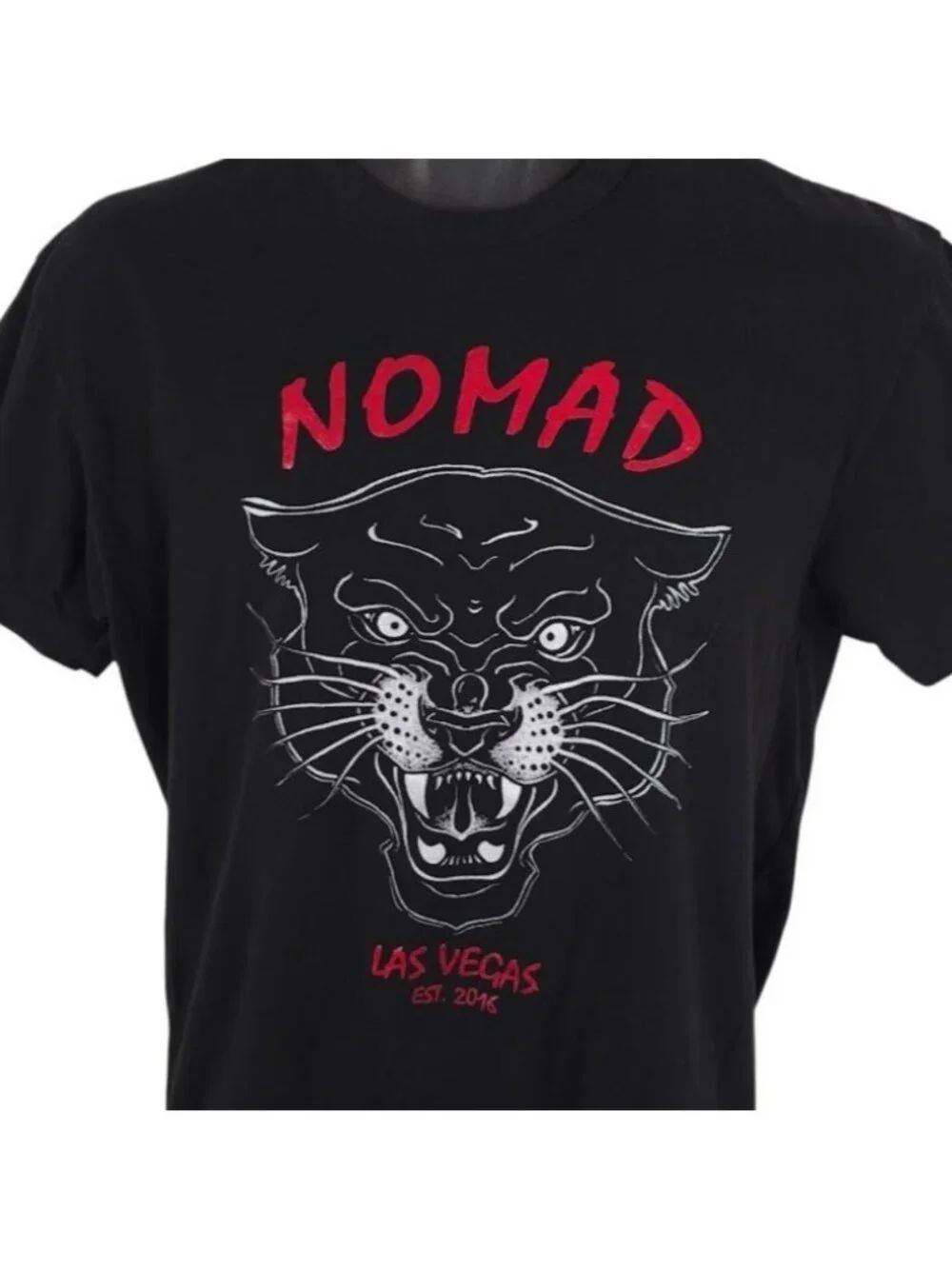 NoMad Las Vegas T Shirt Mens Size Medium Black Panther Travel Destination Tee